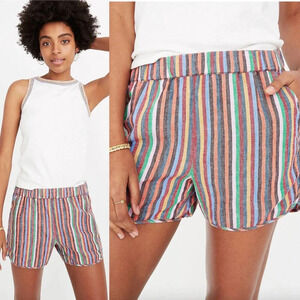 Madewell Pull-On Shorts‎ in Rainbow Stripe Size XXS